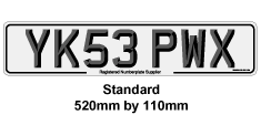 registration plate layout styles